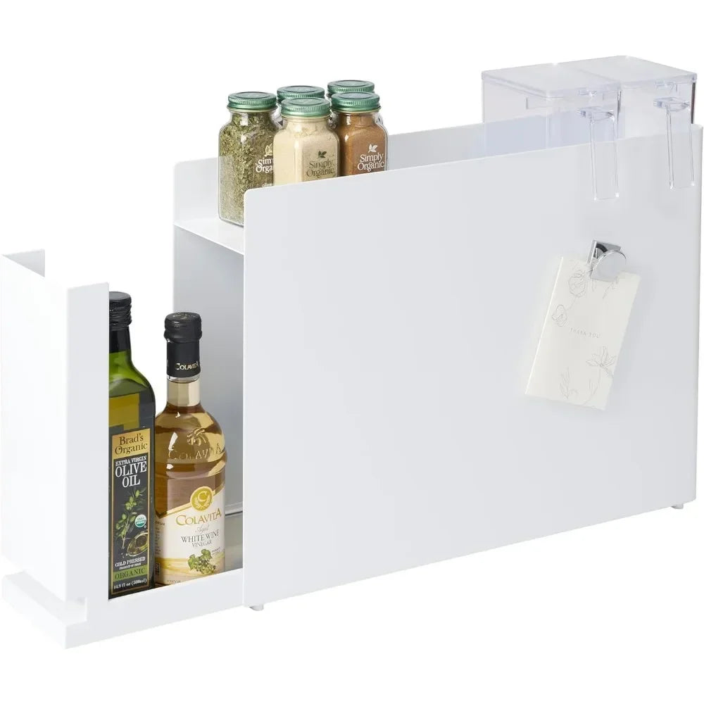 XMSJ Tower Seasoning Condiments Spice Rack With Drawer Kitchen Storage