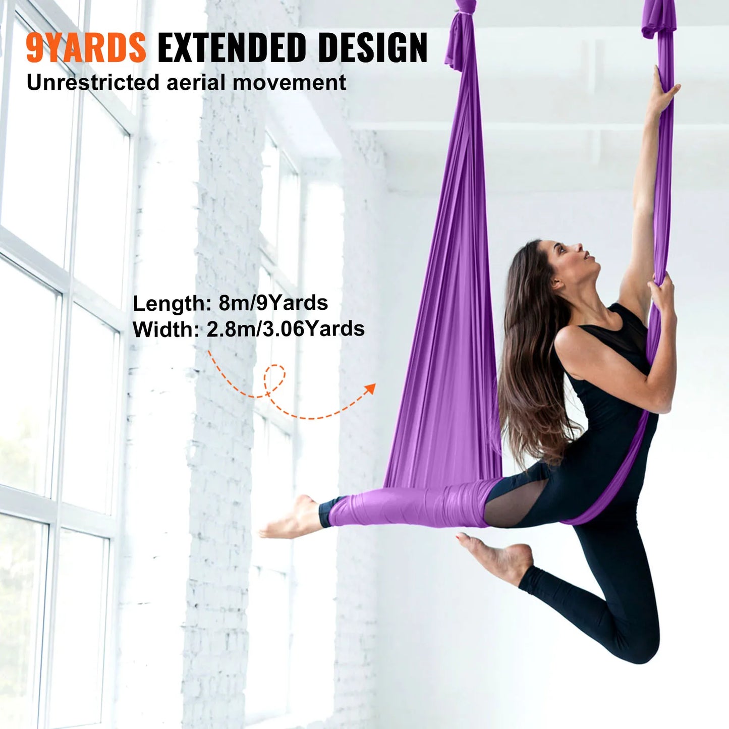 VEVOR Aerial Yoga Hammock Silk Fabric Starter Kit All Levels