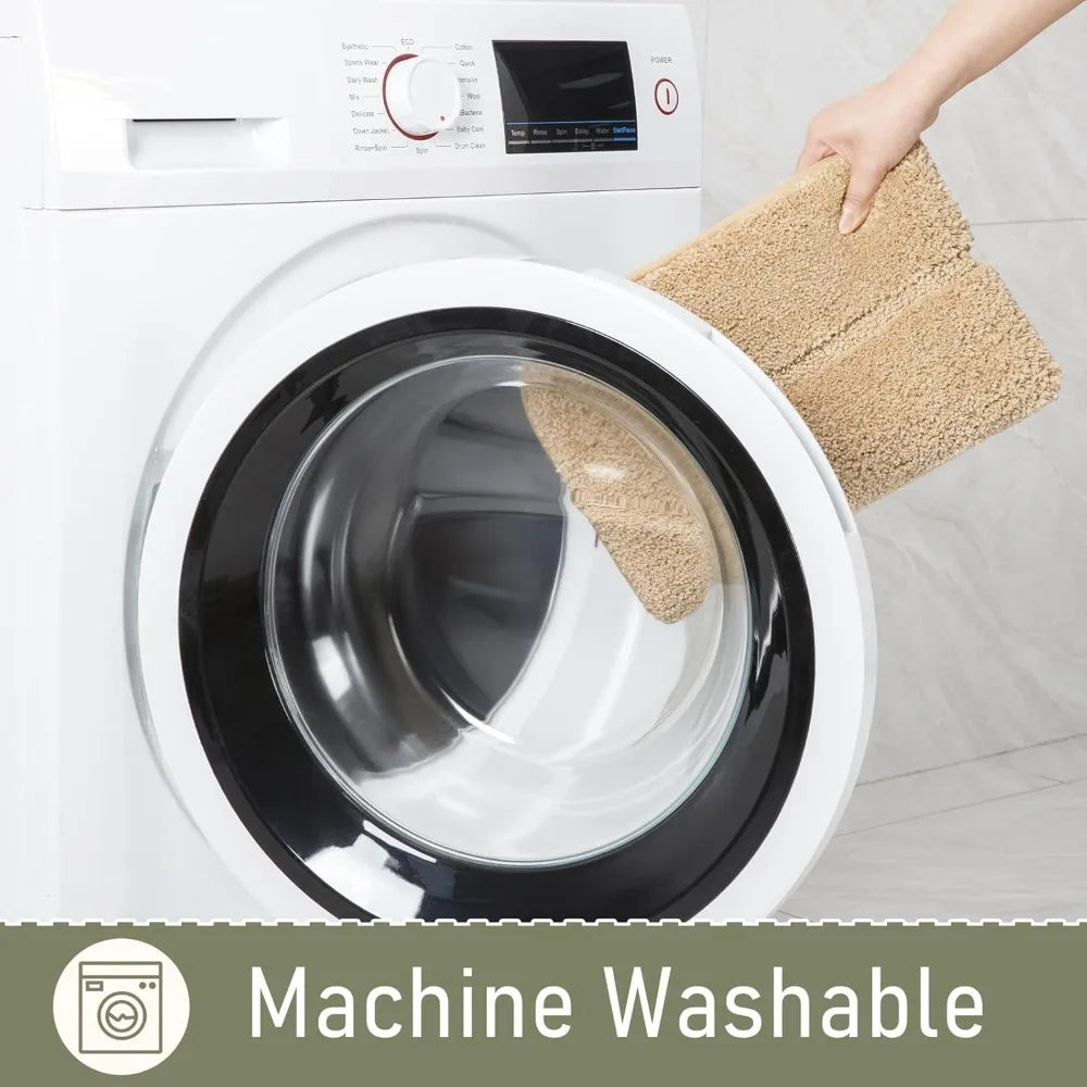 Hign-concerned Non Slip Bath Rug Washable Shower Runner Mat For Safe Bathroom Floors