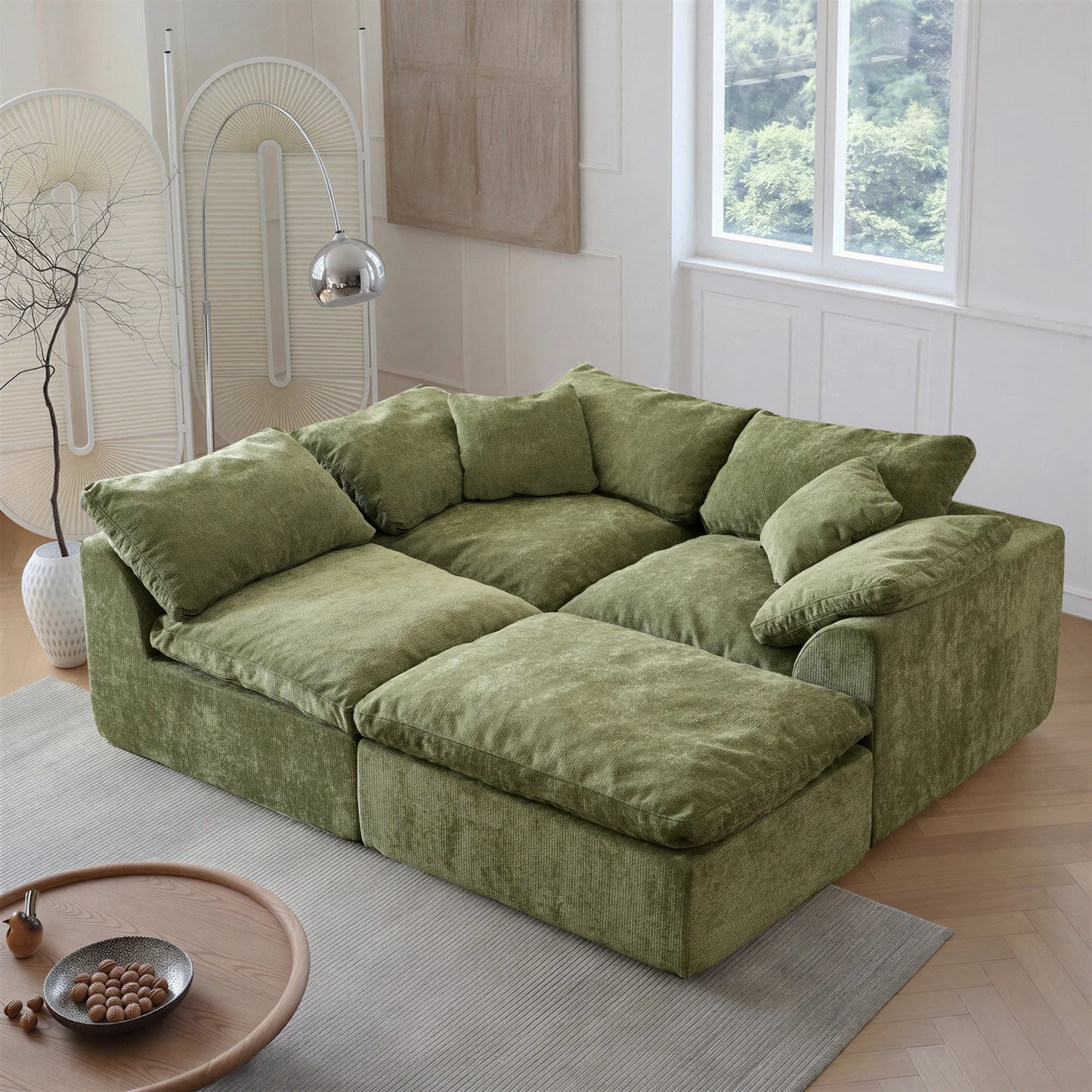 Yeflixvrau Modern Modular Sectional Sofa Cloud Couch With Removable Cushions