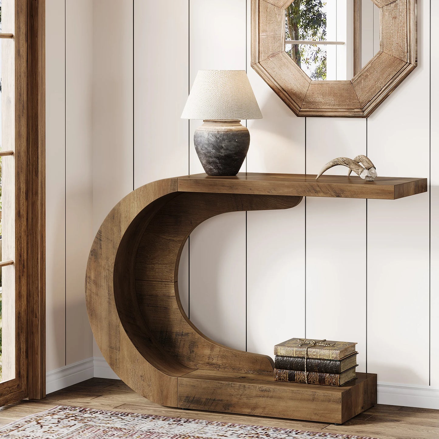 Tribesigns Mid-Century Modern Console Table for Entryway and Living Room