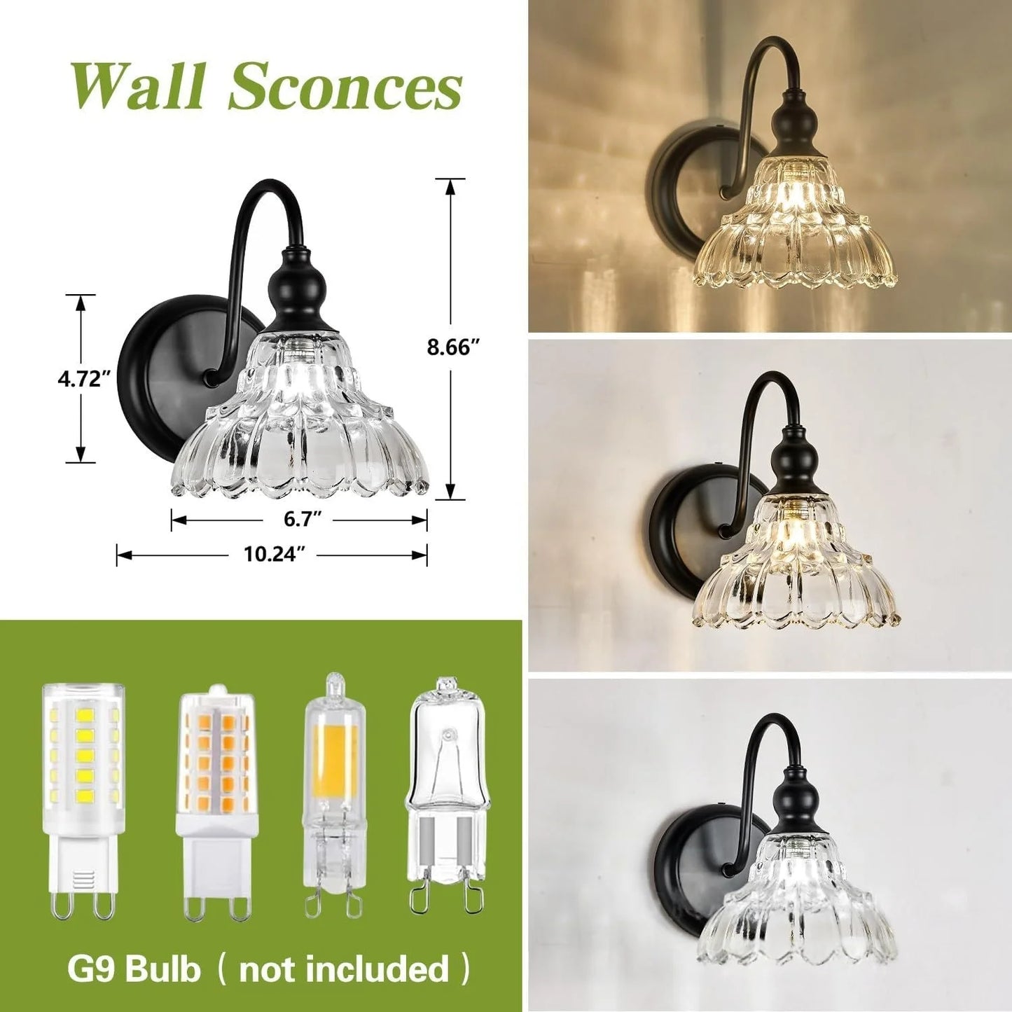 Normichy LED Pendant Light Glass Flower Fixture For Living Room