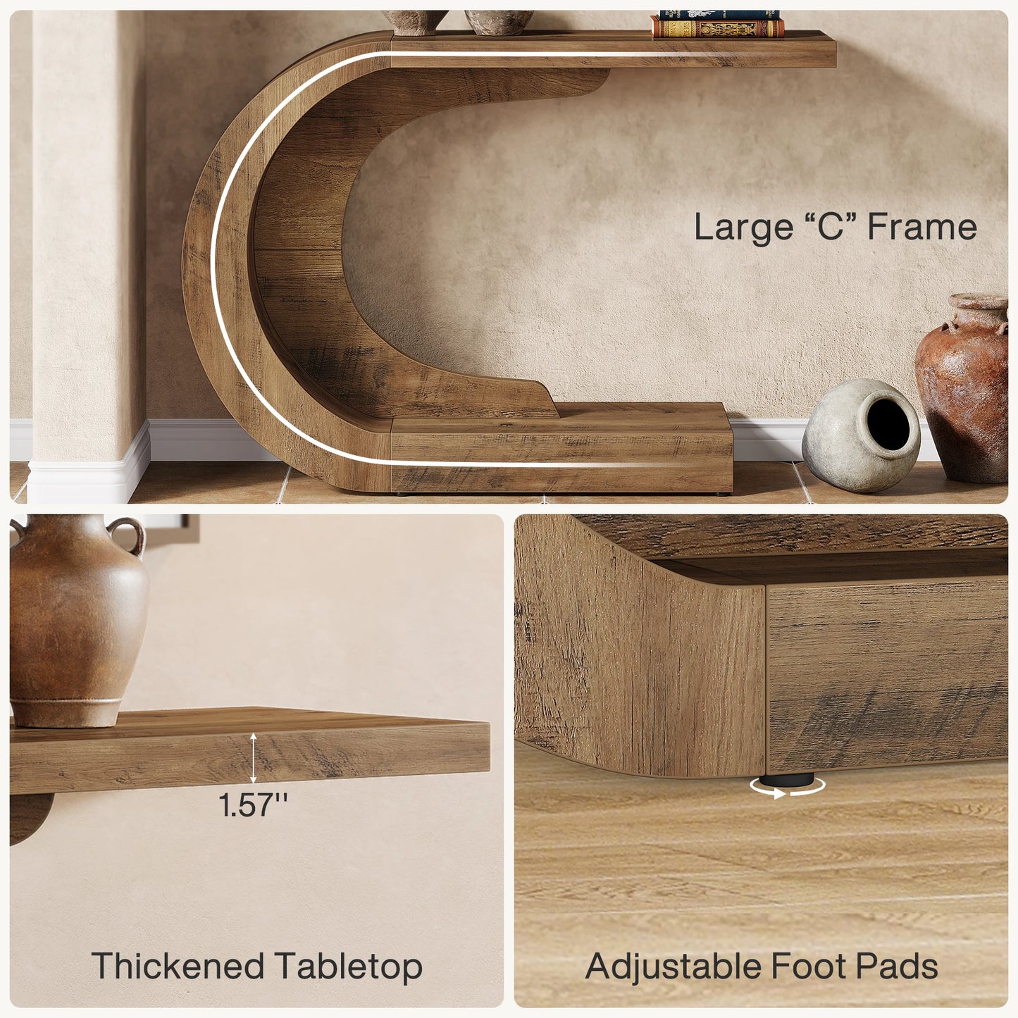 Tribesigns Mid-Century Modern Console Table for Entryway and Living Room