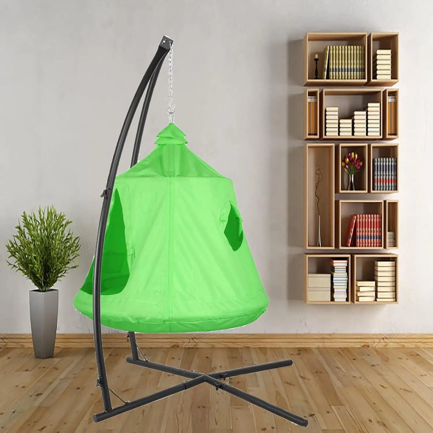Hammock Chair Stand With Swing Chair LED Lights For Outdoors