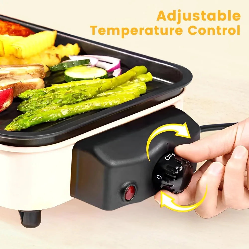 NBVCX 1500W Smokeless Indoor Grill 2-In-1 Removable Grill Plate