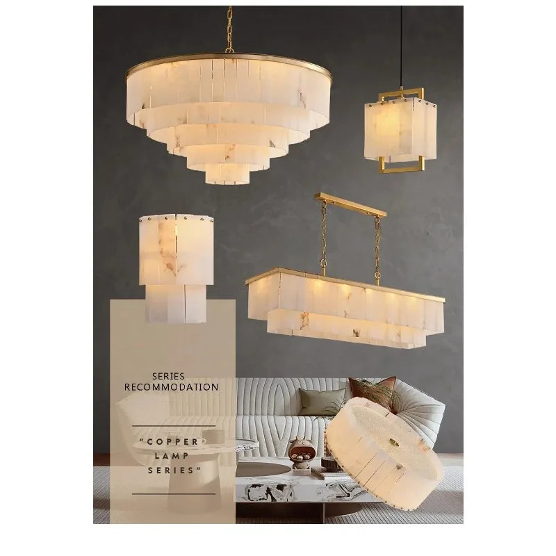 Artpad Vintage Spanish Marble Chandelier Handcrafted Pendant Light
