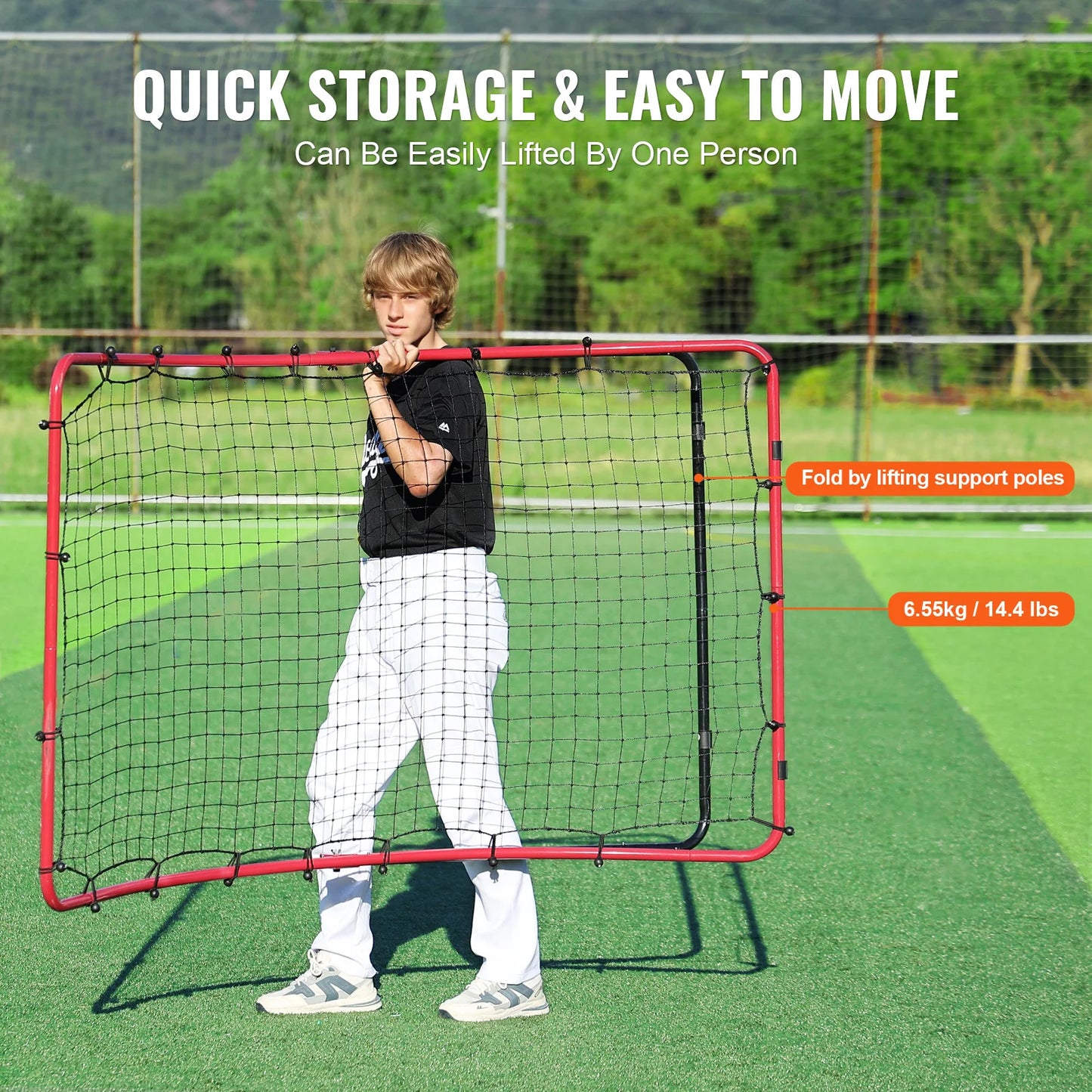 SucceBuy PitchBack Baseball Rebounder Net For Grounders Pop Flies