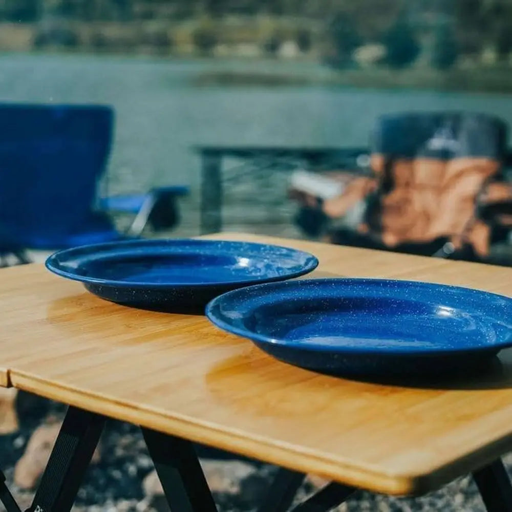 Caddis Sports Foldable Bamboo Patio Table for Indoor Outdoor Use