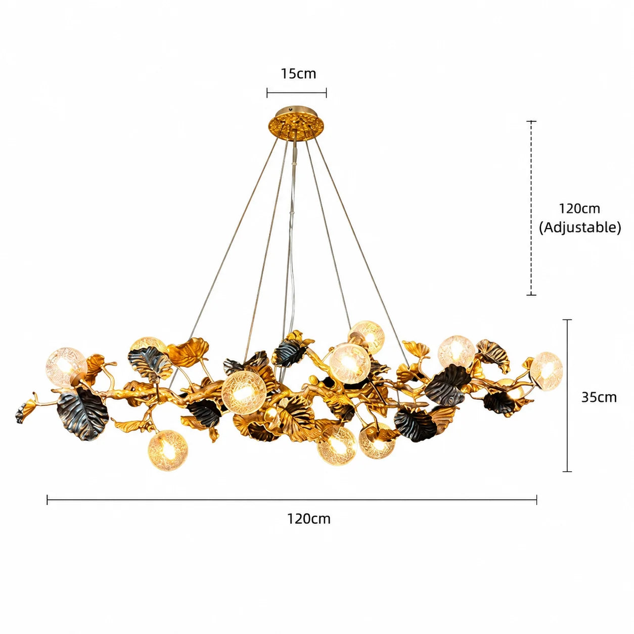 Ruibopad Luxury Postmodern Crystal Chandelier LED Ceiling Light