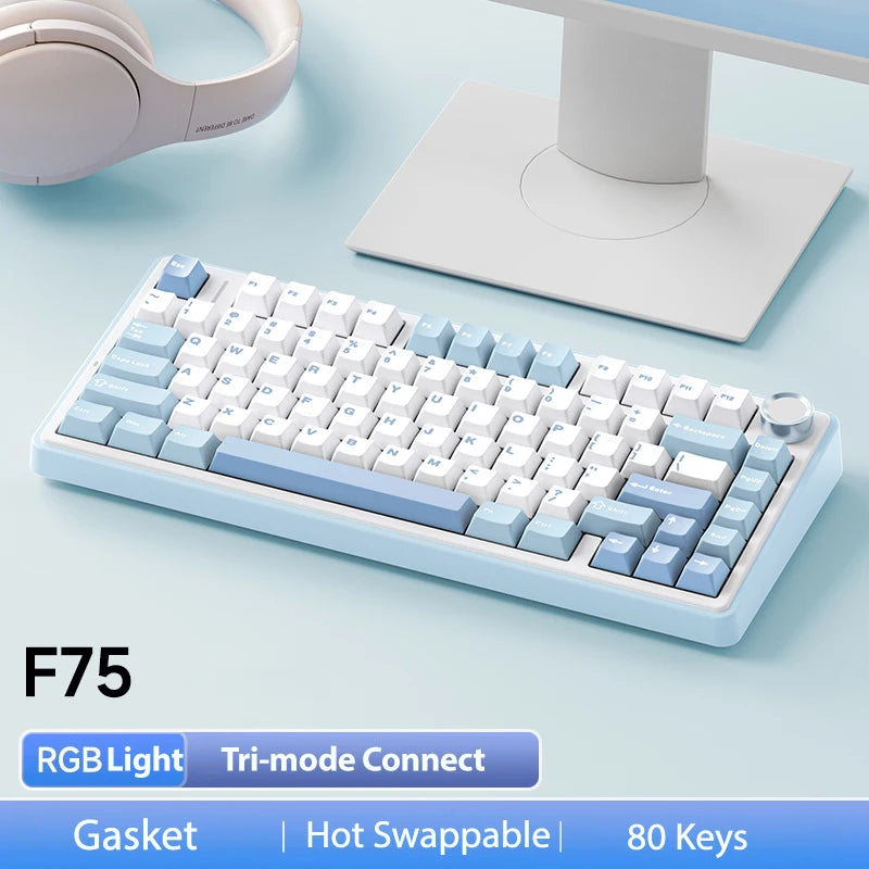 AULA F75 Wireless Bluetooth Gaming Mechanical Keyboard RGB