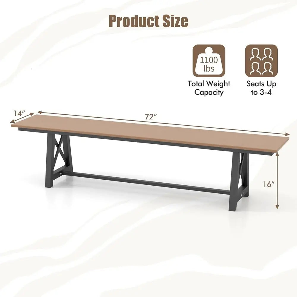 DAFIFY Outdoor HDPE Bench for Patio and Garden