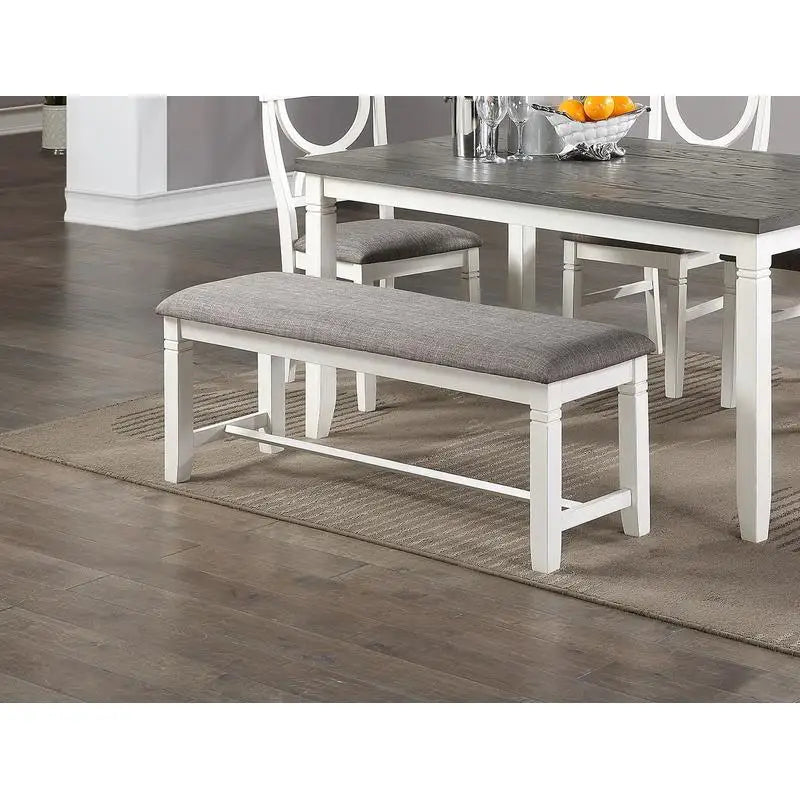 Dining Room Set Table Four Chairs Bench Rubberwood MDF