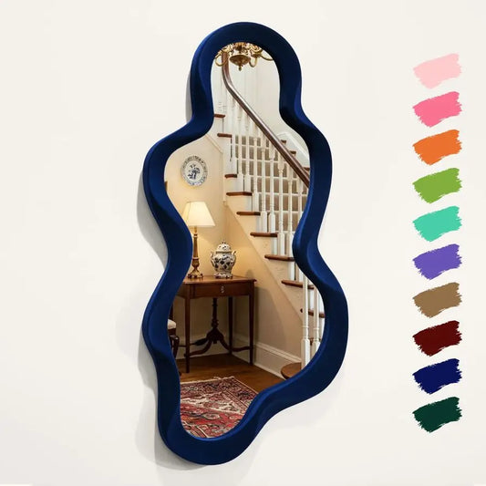 Room Mirrors for Wall Decor, 13.8x29.7 Wall Mounted Cloud Mirror for Girl Teen Women Bedroom Decoration, Cute Hanging Wall Art f