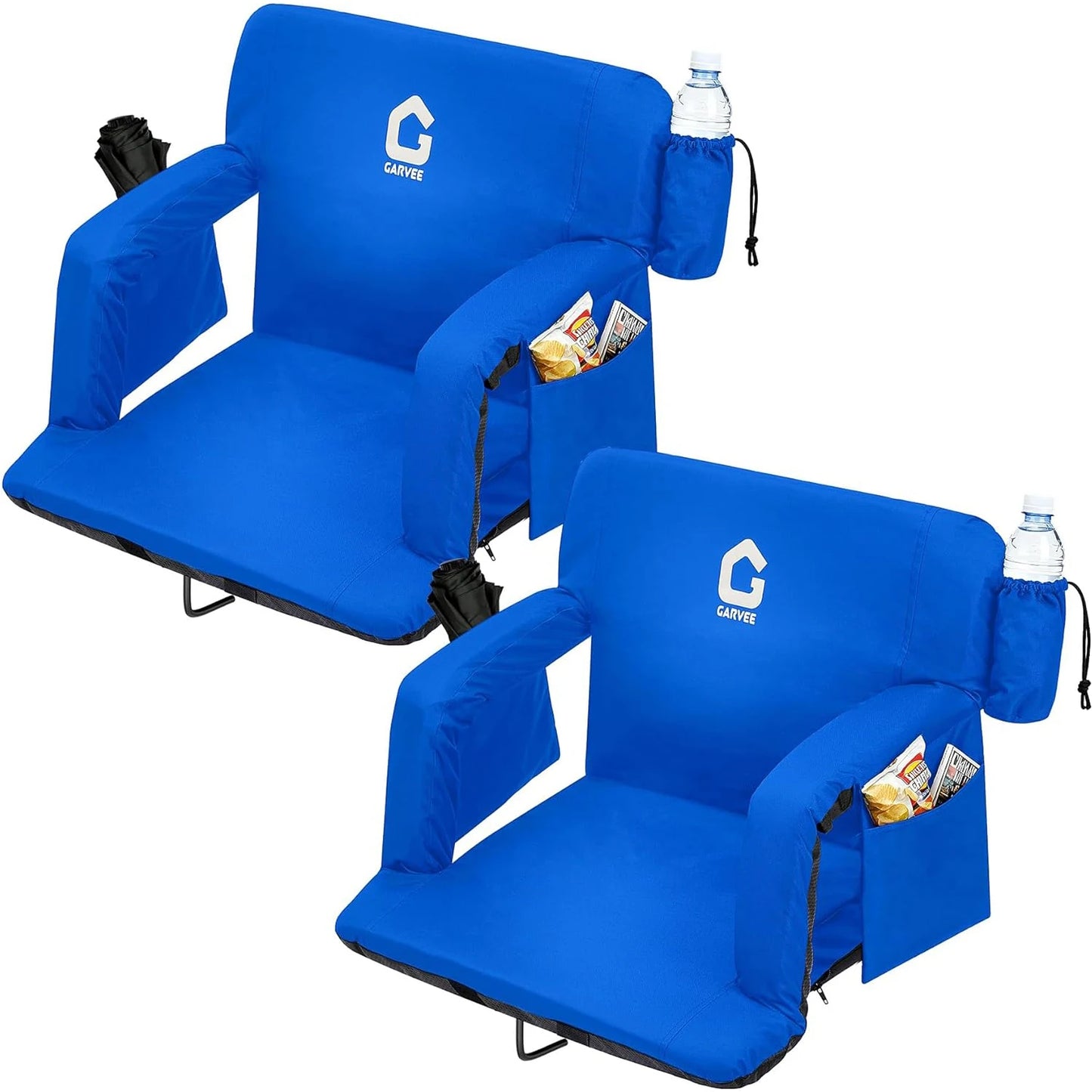 HobbyLane Wide Bleacher Seat With Back Support Cup Holder