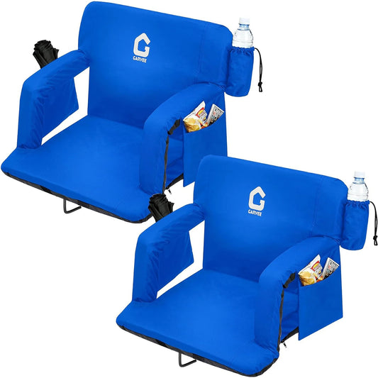 HobbyLane Wide Bleacher Seat With Back Support Cup Holder