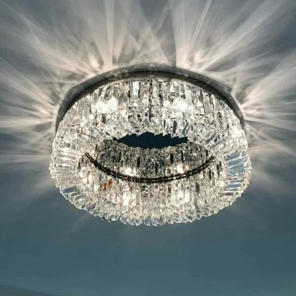 TAONUANSHU Crystal Ceiling Light LED Modern Dining Room Pendant Lamp