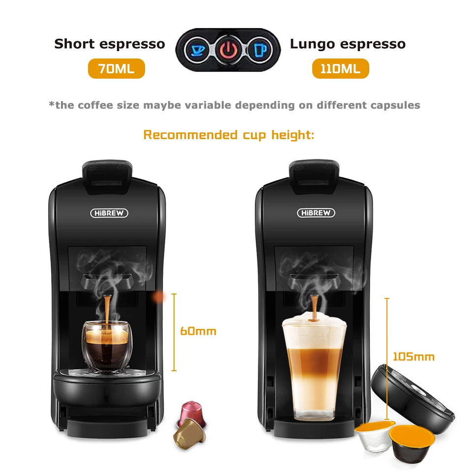 HiBREW 19 Bar 4in1 Espresso Capsule Coffee Machine