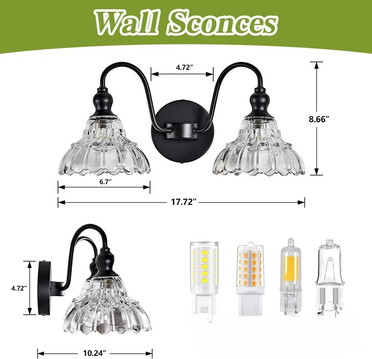 Normichy LED Pendant Light Glass Flower Fixture For Living Room
