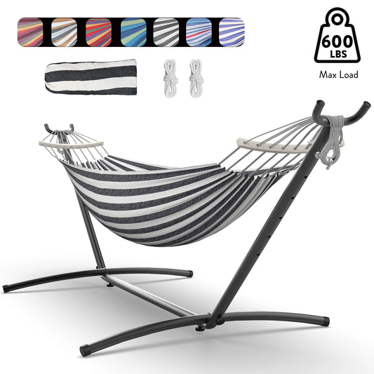 Gyroor Hammock With Adjustable Stand Outdoor Furniture Storage Bag