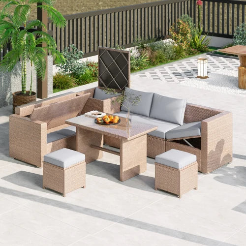 Outdoor All Weather PE Rattan Sofa Set Garden Patio Wicker