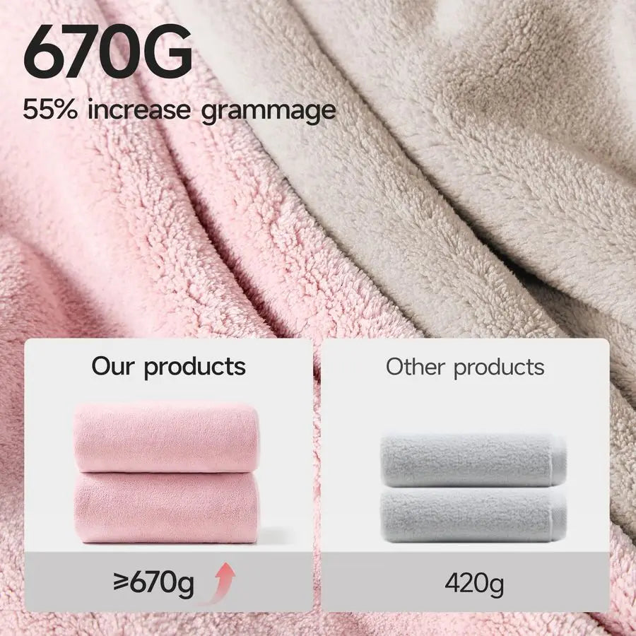 Bath Towels Set of 6 Oversized Bath Sheets 70 x35 in, 670GSM Ultra Soft amp Highly Absorbent, Quick Dry Pink Towel Sets for Bath