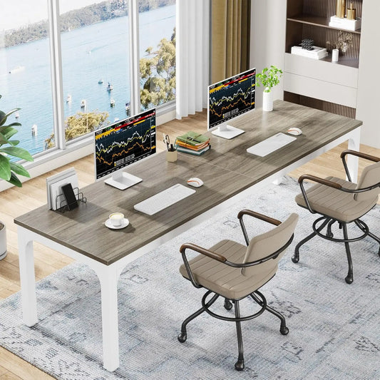 LITTLE TREE Computer Desk For Home Office Spacious Workstation