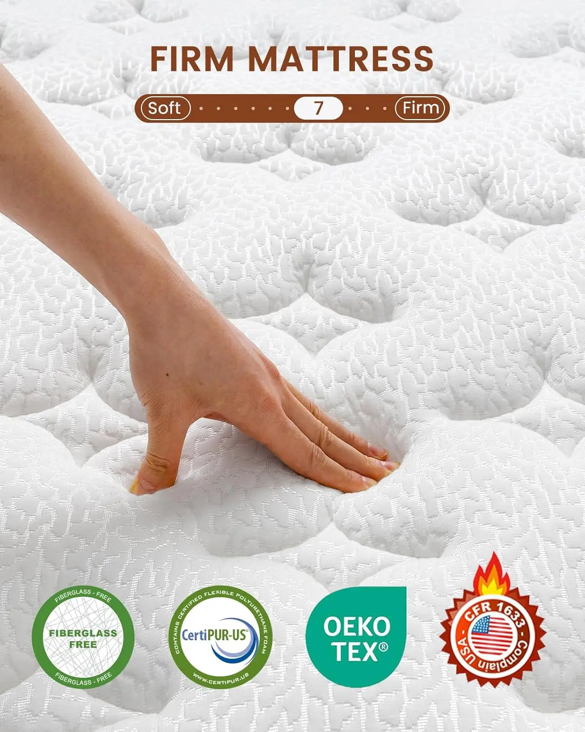 Hybrid Mattress With Orthopedic Support, Pocket Springs And Motion Isolation
