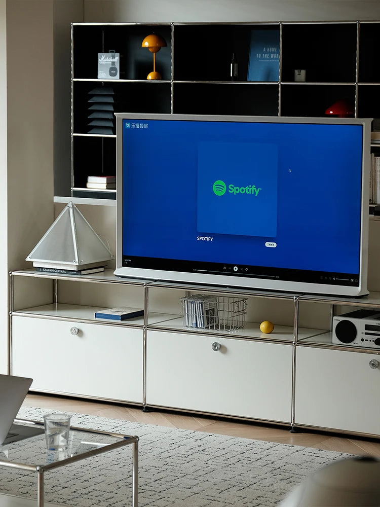 Bigcityfur CornerUnit TV Stand StorageCabinet HeavyDutyMetal DisplayFurniture Framework System