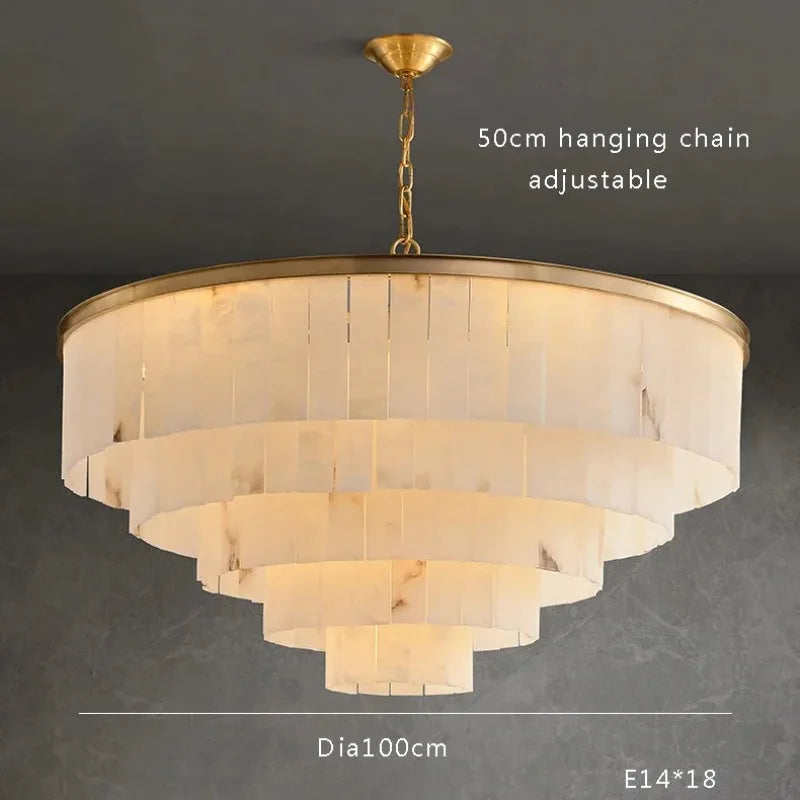 Artpad Vintage Spanish Marble Chandelier Handcrafted Pendant Light