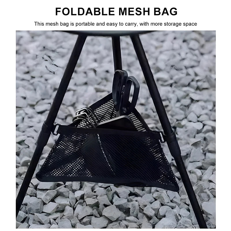 Outdoor Ultralight Folding Round Table Set With Mesh Bag
