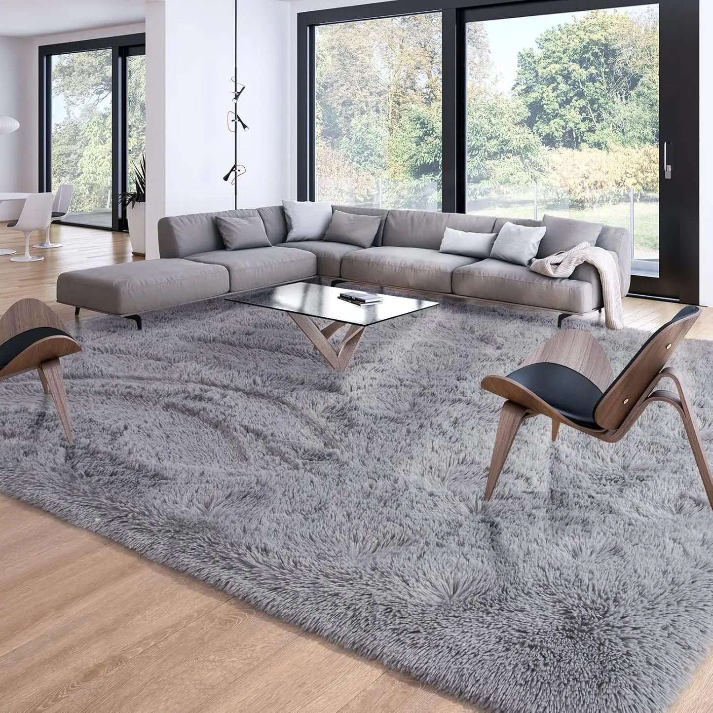 Soft Modern Shag Rug For Living Room Bedroom Non Slip