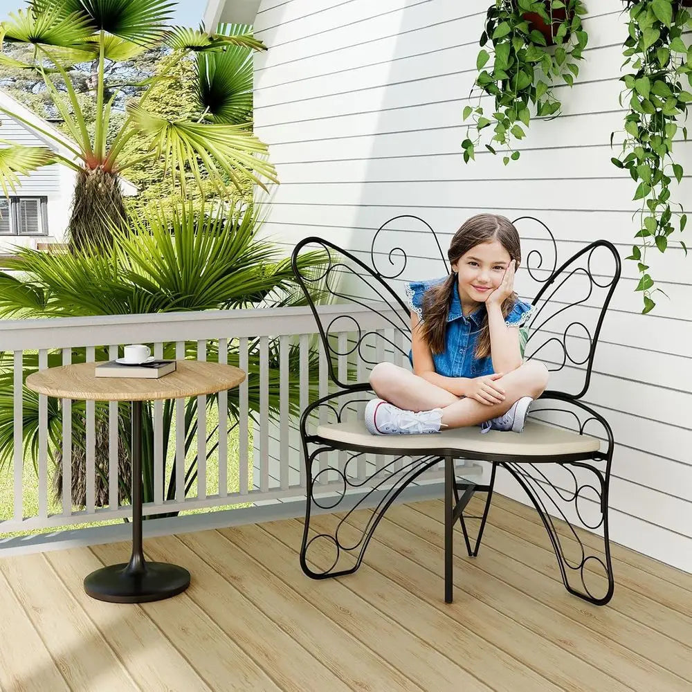 DAFIFY Garden Bench With Sturdy Metal Frame For Outdoor Patio