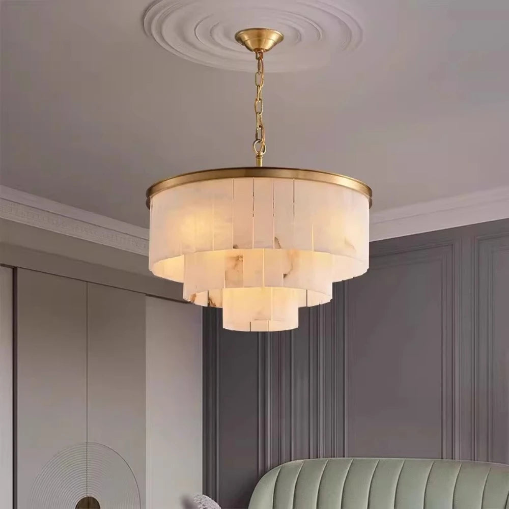 Artpad Vintage Spanish Marble Chandelier Handcrafted Pendant Light