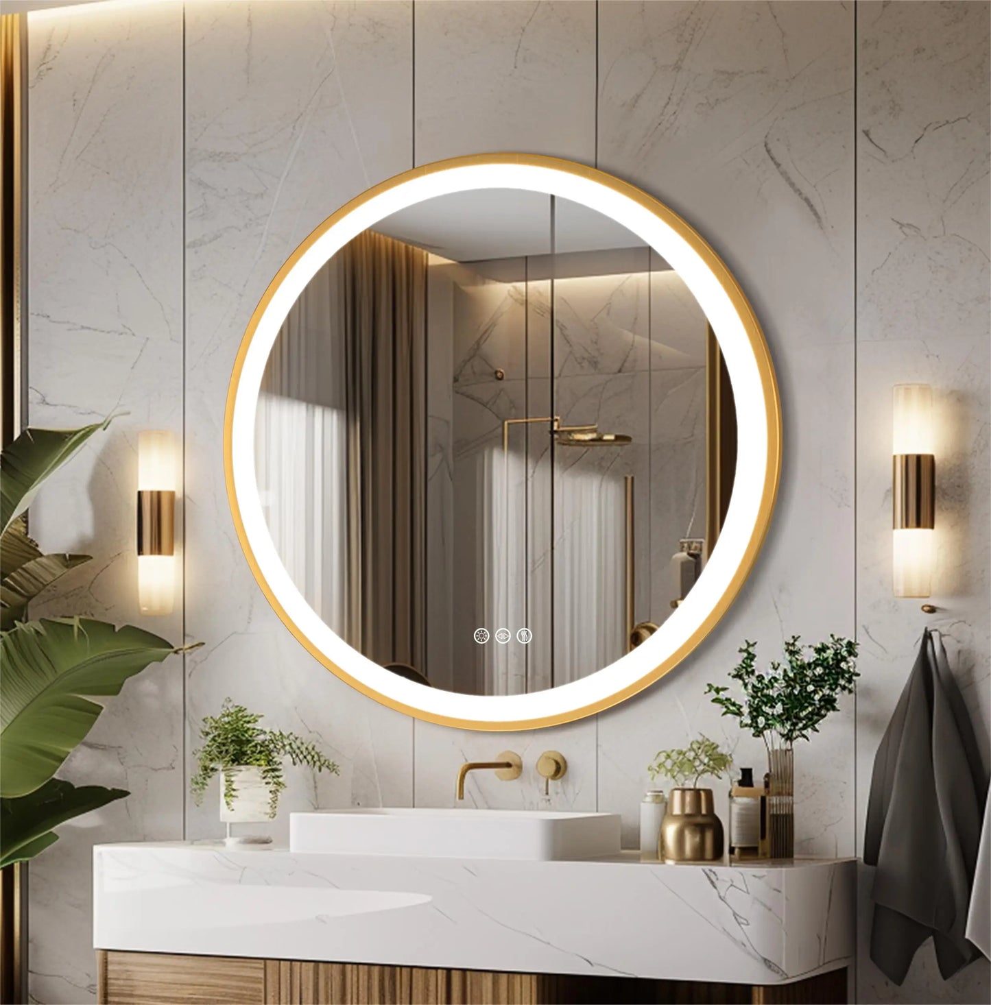 LED Fogless Wall Mounted Vanity Mirror With Memory Function AmbientIlluminationPro