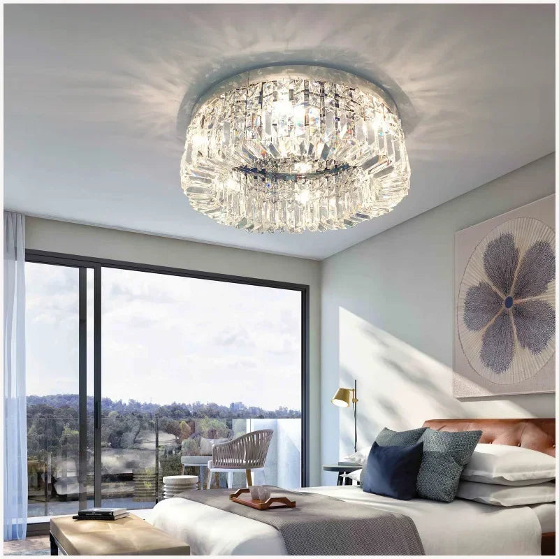 TAONUANSHU Crystal Ceiling Light LED Modern Dining Room Pendant Lamp