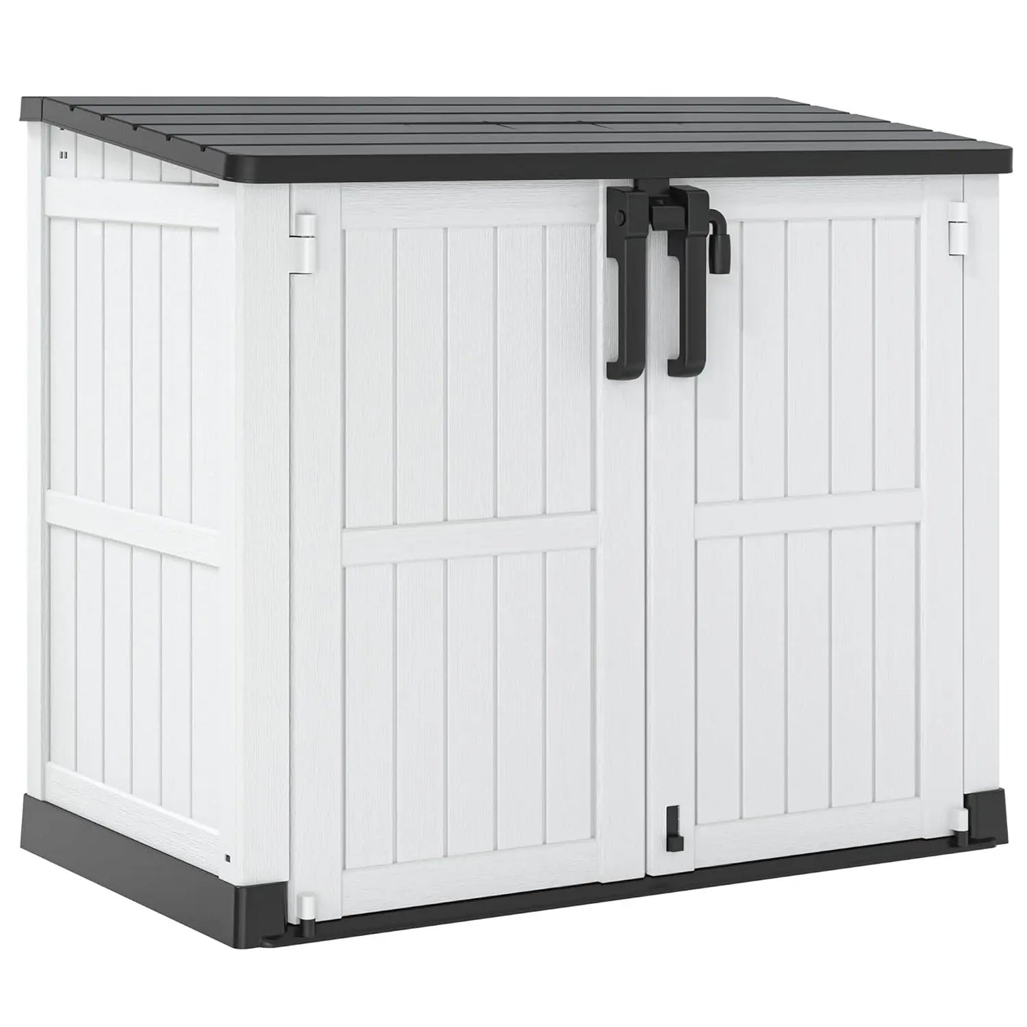 Outdoor Storage Cabinet Resin Shed With Lockable Doors