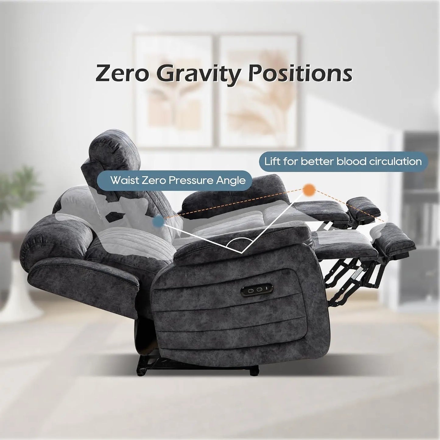 Zero Gravity Power Reclining Loveseat With Adjustable Headrest Wireless Charge