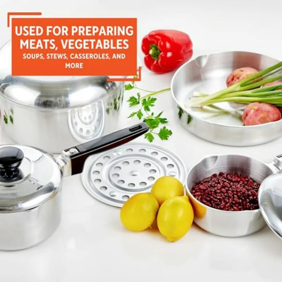 Heavy Duty 8 Piece Cast Aluminum Cajun Cookware Set