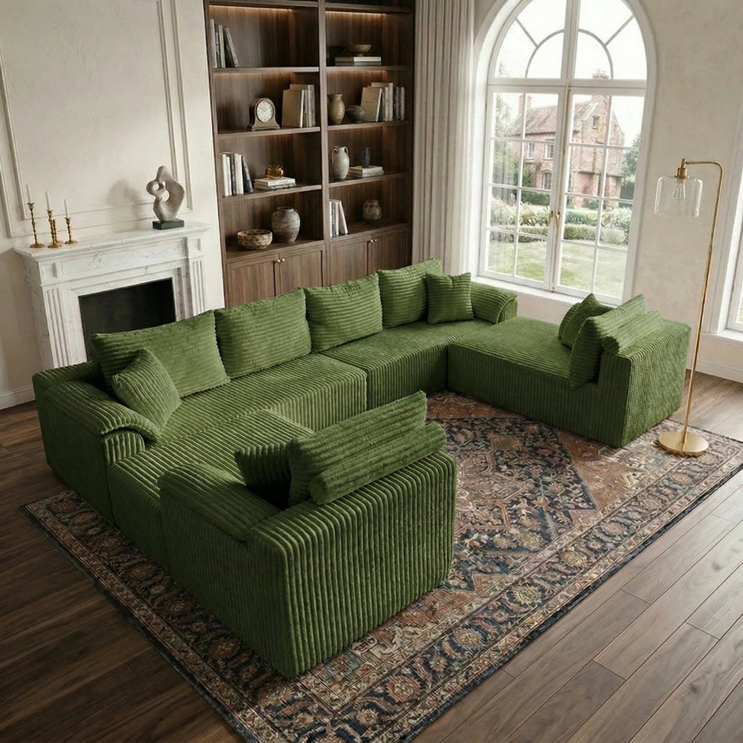 Modular Cloud Sectional Sofa Bed Velvet Frameless Lounge
