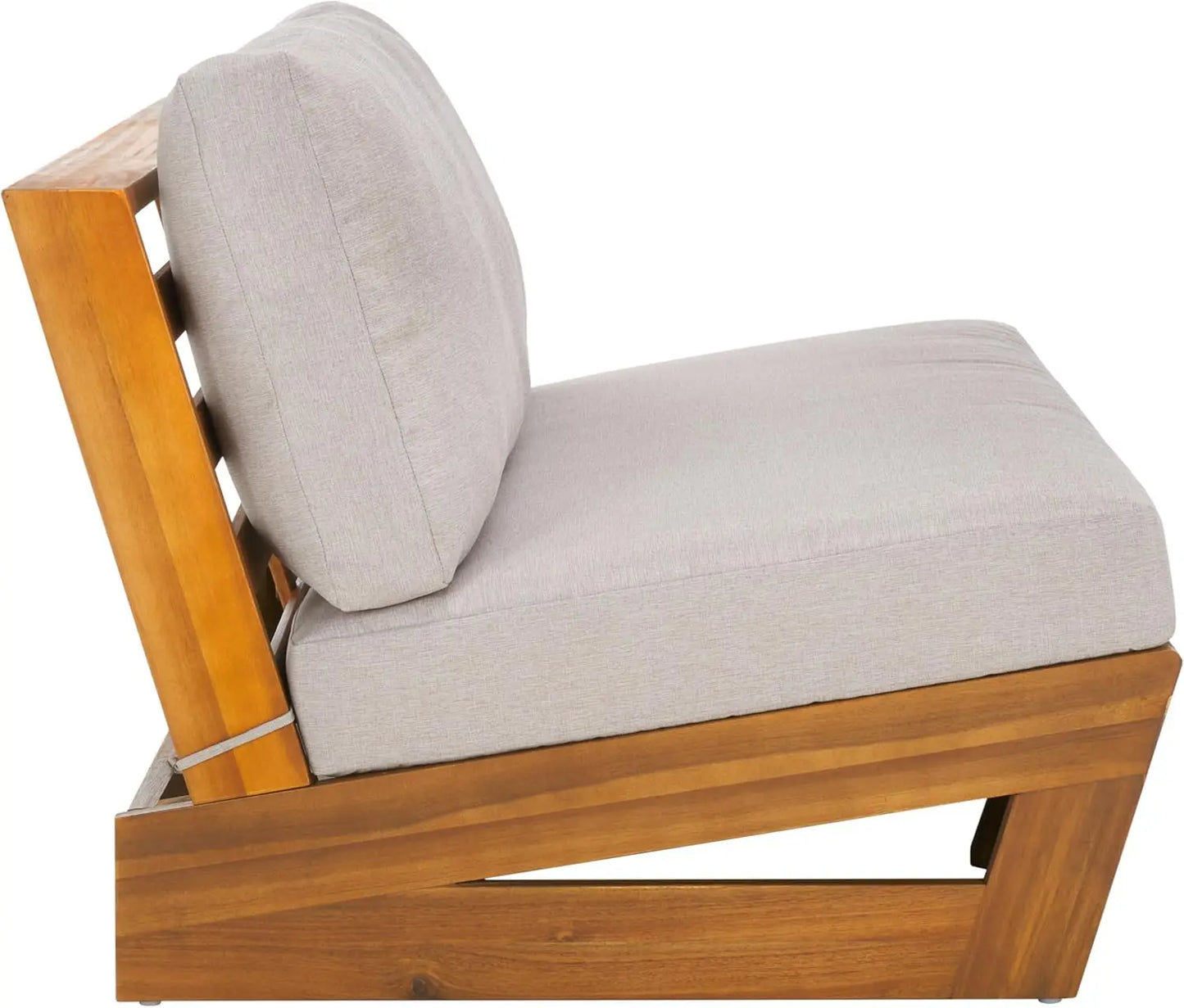 Outdoor Collection Dune NaturalLight Grey Solid Wood Sofa