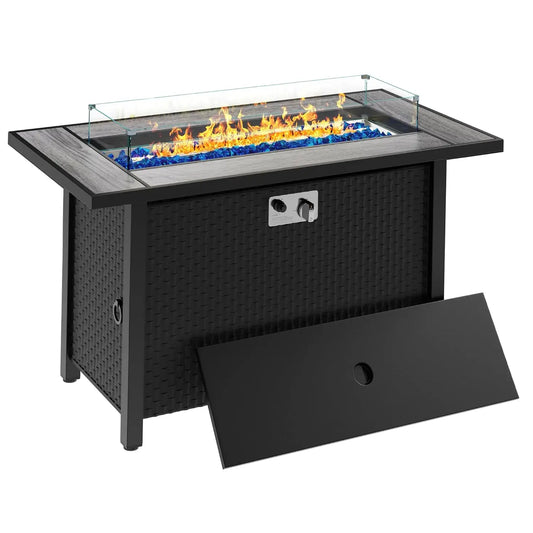 Propane Fire Pit Tabletop 50000 BTU 3 In 1 Firepit