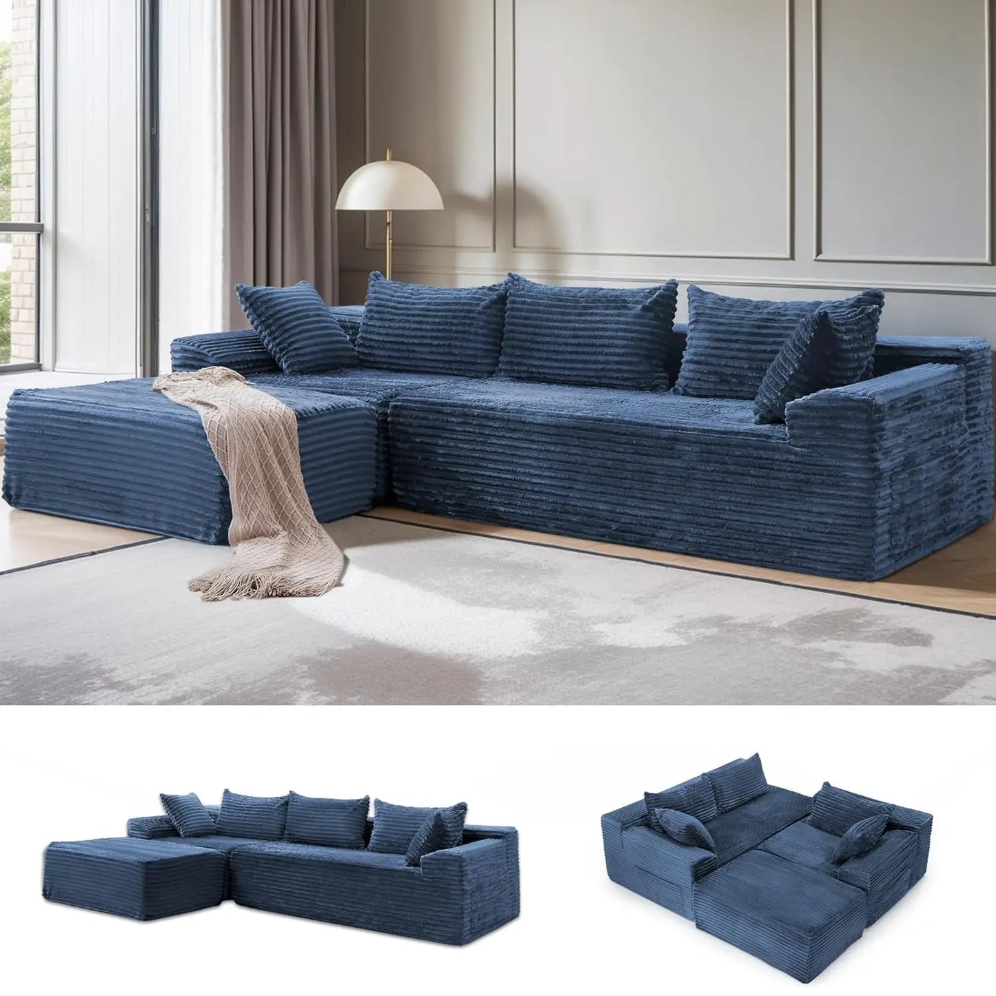 Modular Sectional Sofa With L Shaped Chaise