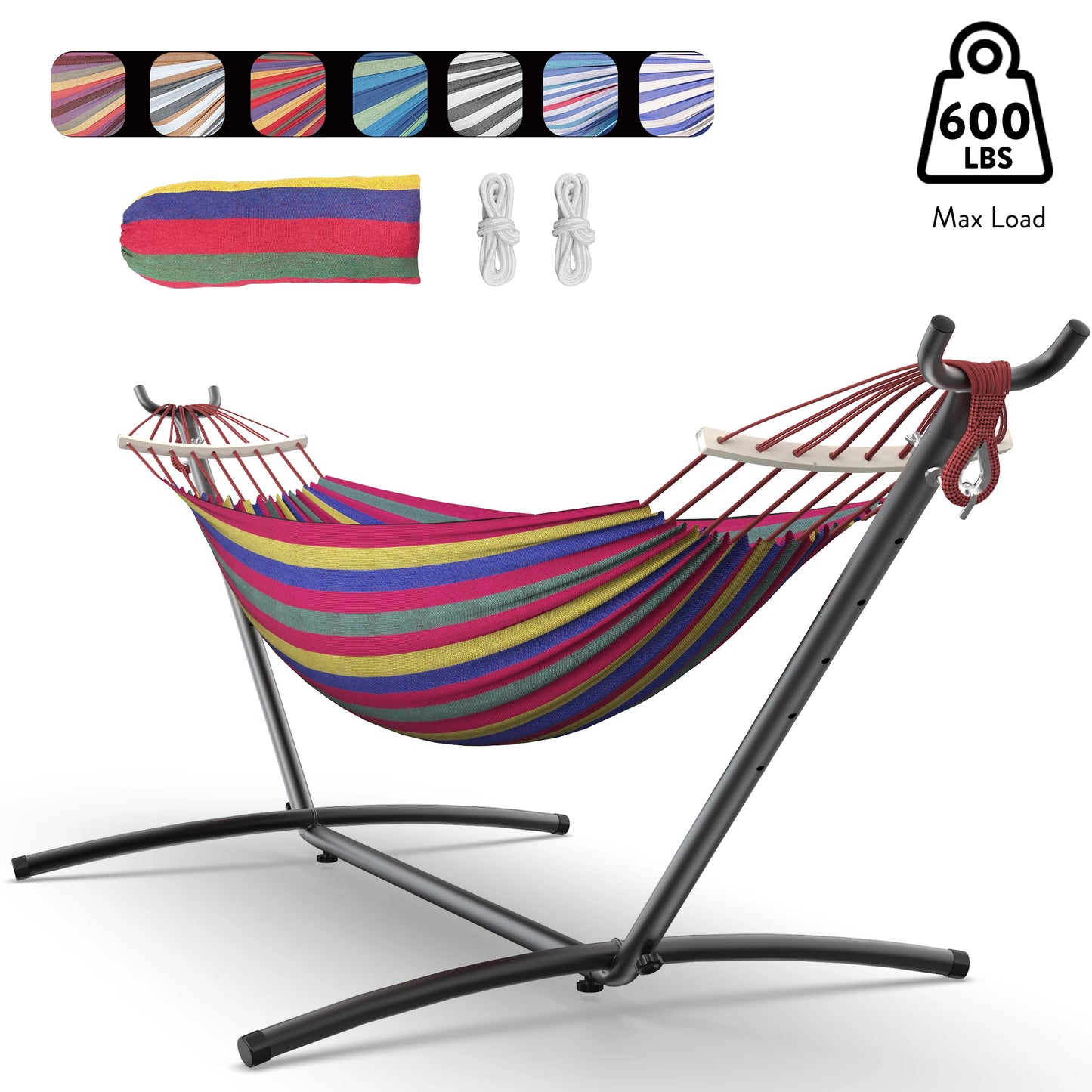Gyroor Hammock With Adjustable Stand Outdoor Furniture Storage Bag