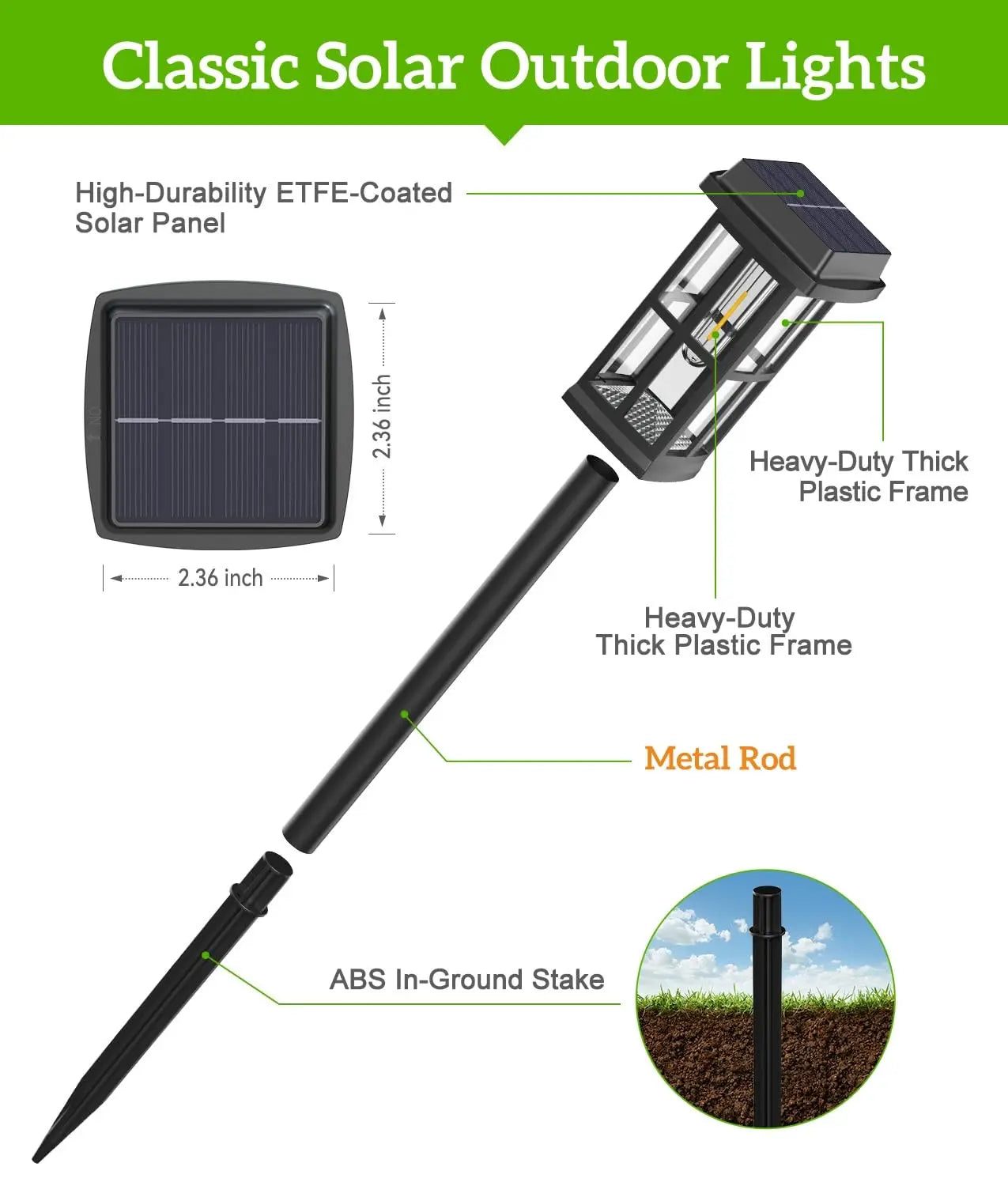 Solar Powered Pathway Lights 8 Pack IP65 Outdoor Garden Lamps
