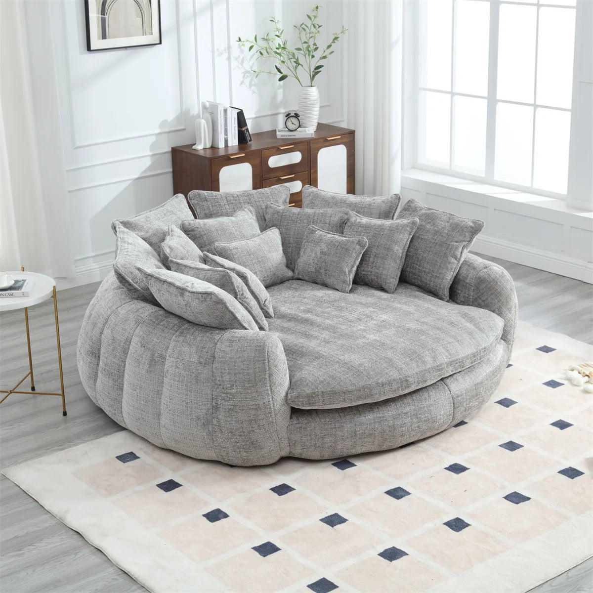 Cloud Chenille Sleeper Sofa With Memory Foam And Pillows