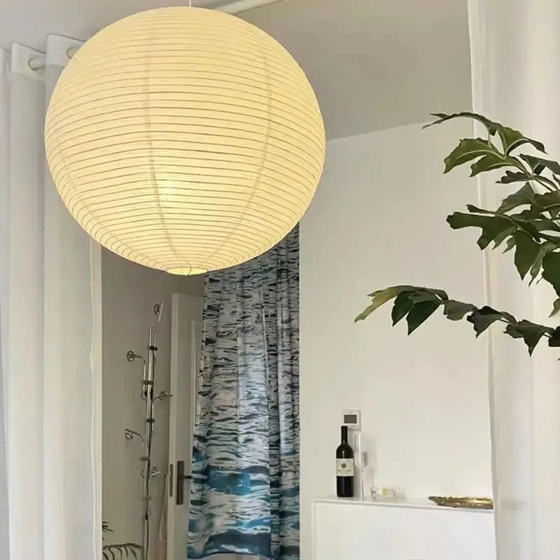 Kluzzi Japanese Style Paper Lampshade Pendant Lamp Rice Paper Chandelier