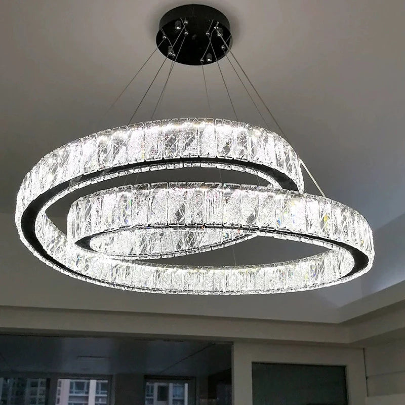 TAPNM Modern Luxury Crystal Chandelier For Living Room