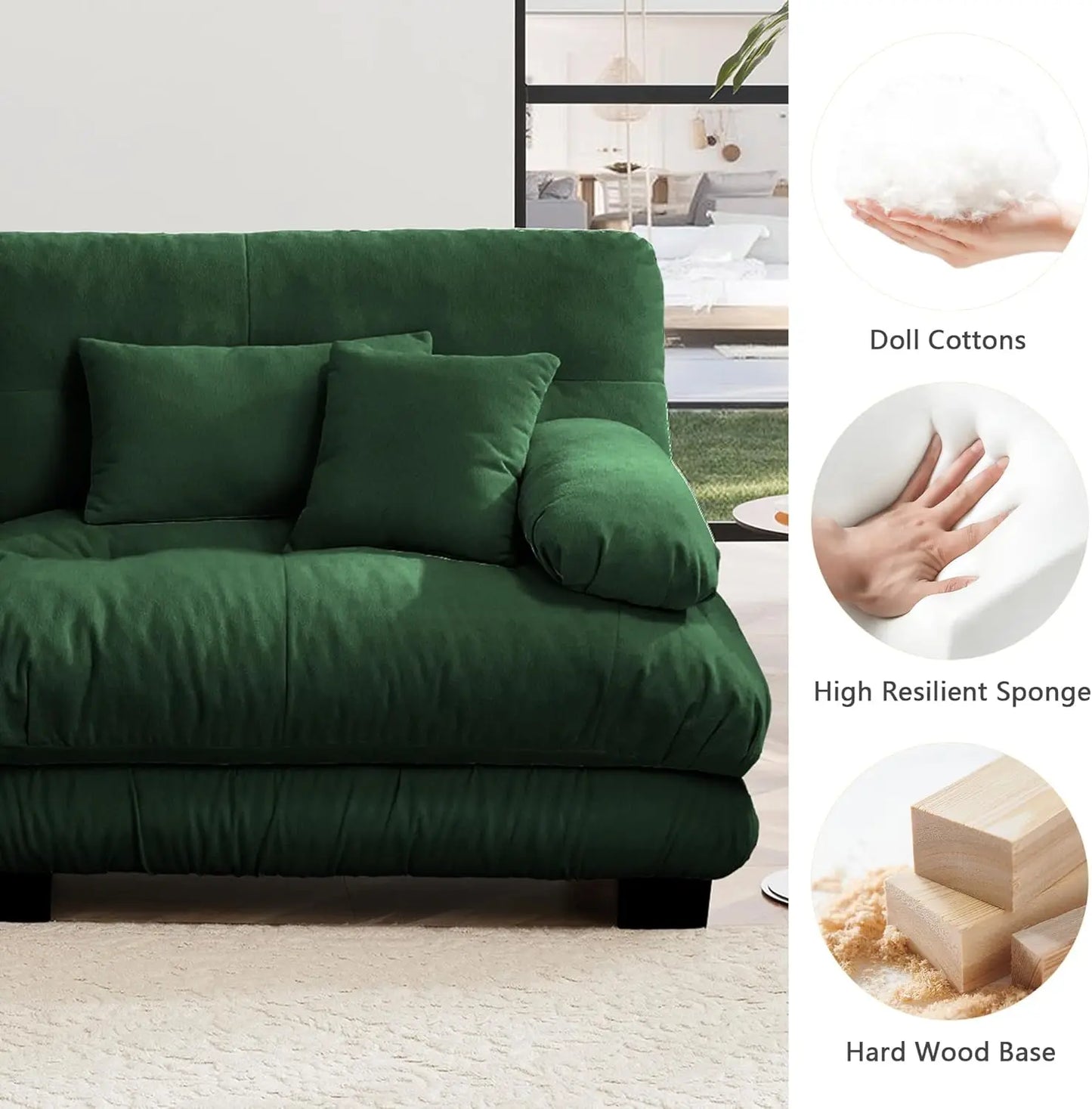 Modular Sectional Sofa Chenille With Ottomans Couch For Home Comfort