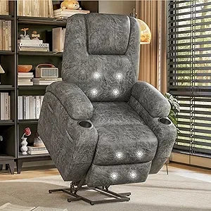 Massage Electric Power Lift Recliner Chair for Seniors with Corduroy