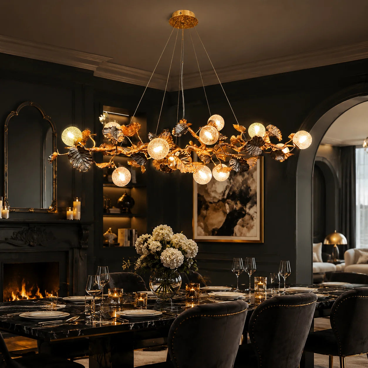Ruibopad Luxury Postmodern Crystal Chandelier LED Ceiling Light